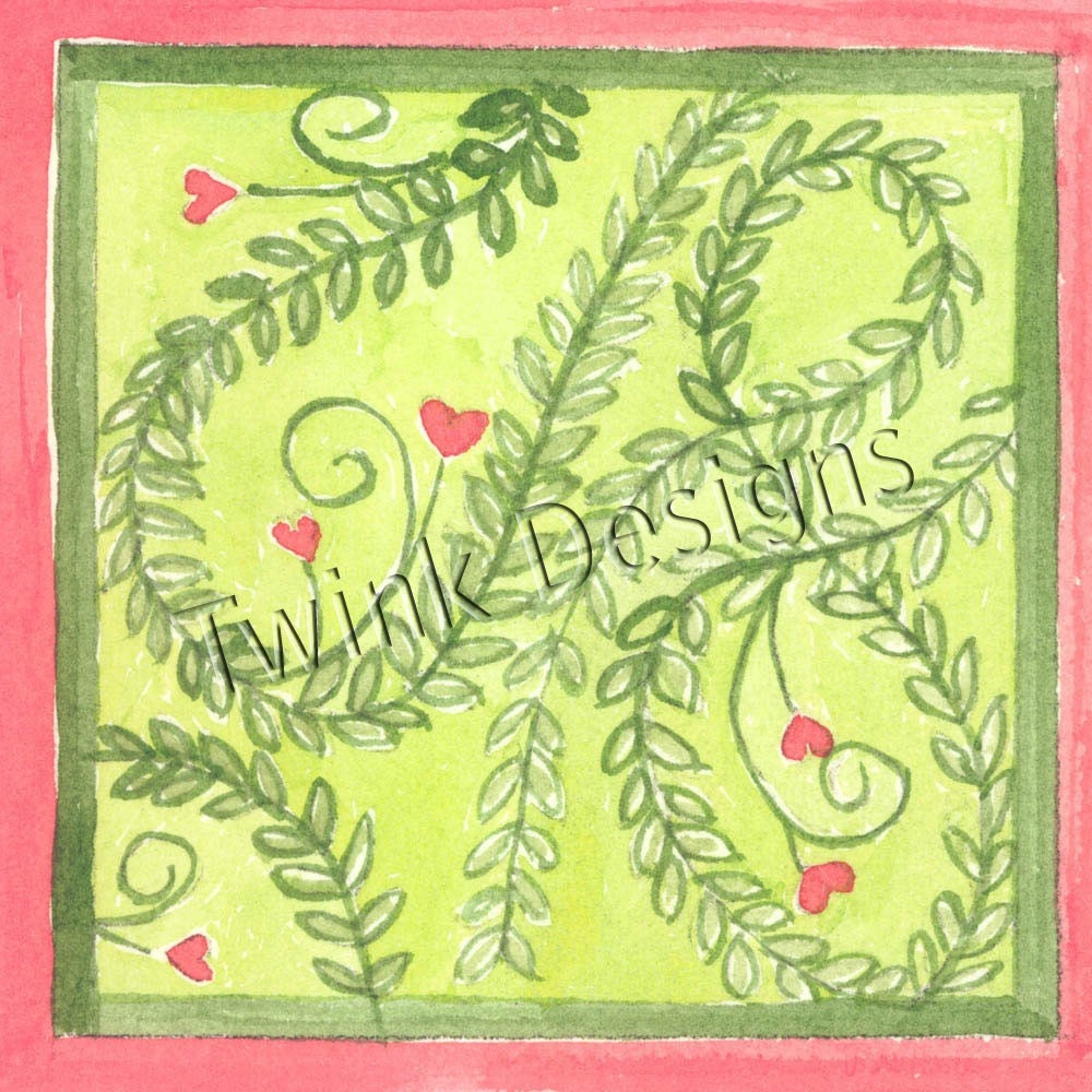 Valentine Vine SQ001 - 5 1/2 X 5 1/2
