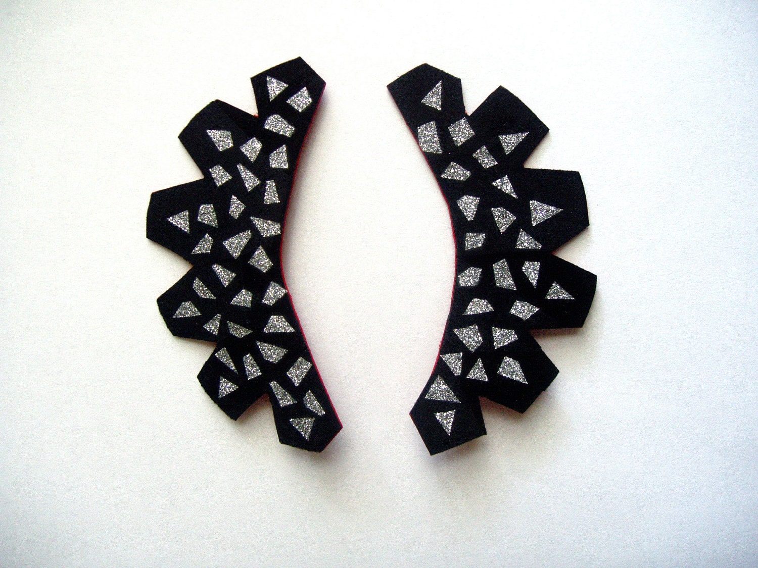 Eco friendly SIlver & Black Aida Studs