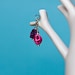 Rocking Purple & Pink Skull Earrings
