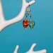 Rocking Orange & Turquoise Skull Earrings