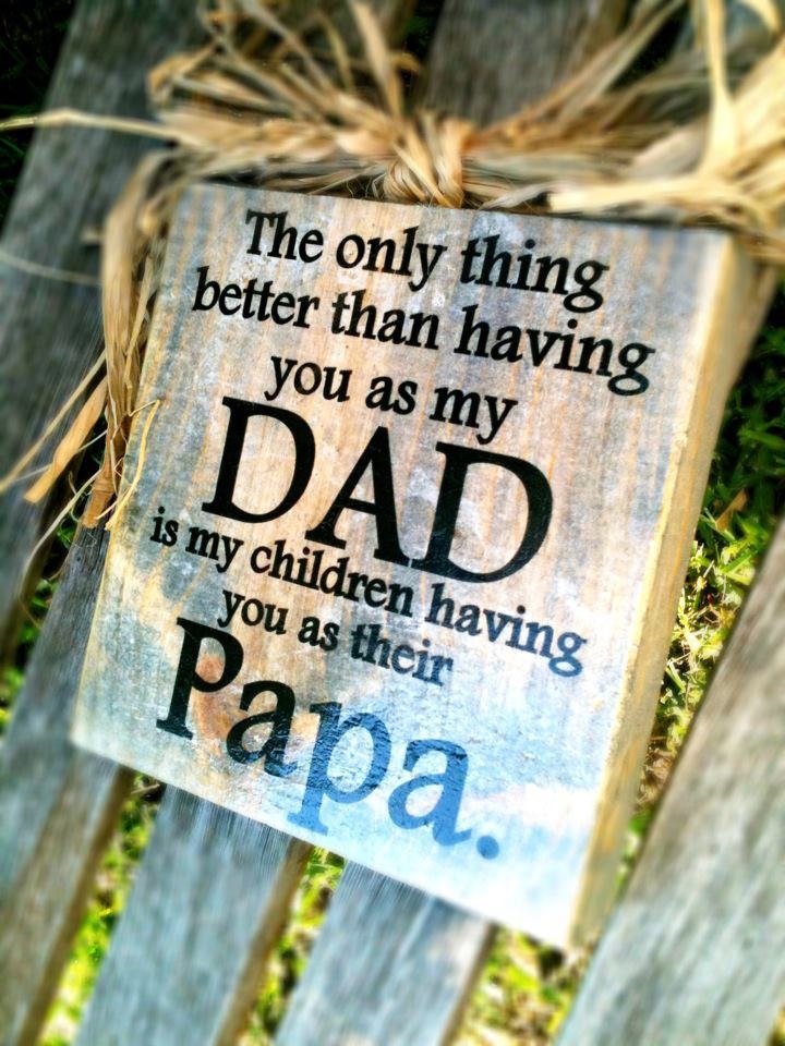 The Original DAD and Papa "Block" Sign Choose Your Endearing Name See SHIPPING TIME in decription