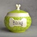 Dog Treat Jar: Hip To Be Squares Treat Jar by Symmetrical Pottery Made To Order