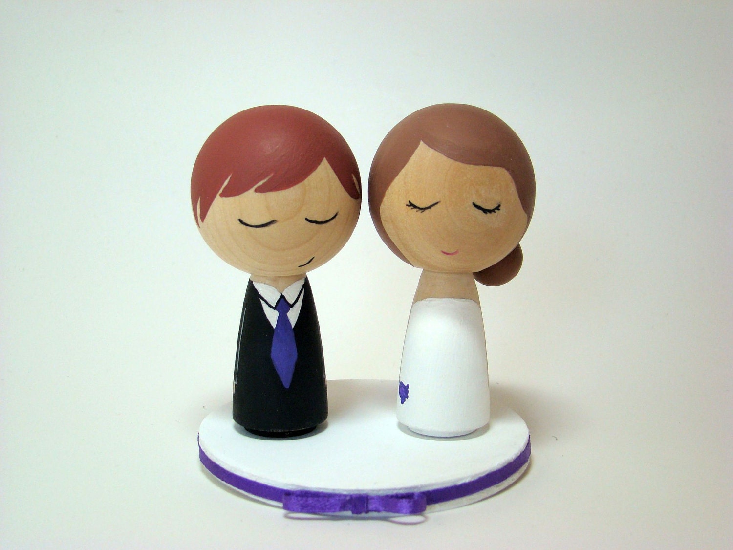 Custom Mini Kokeshi Wedding Cake Toppers
