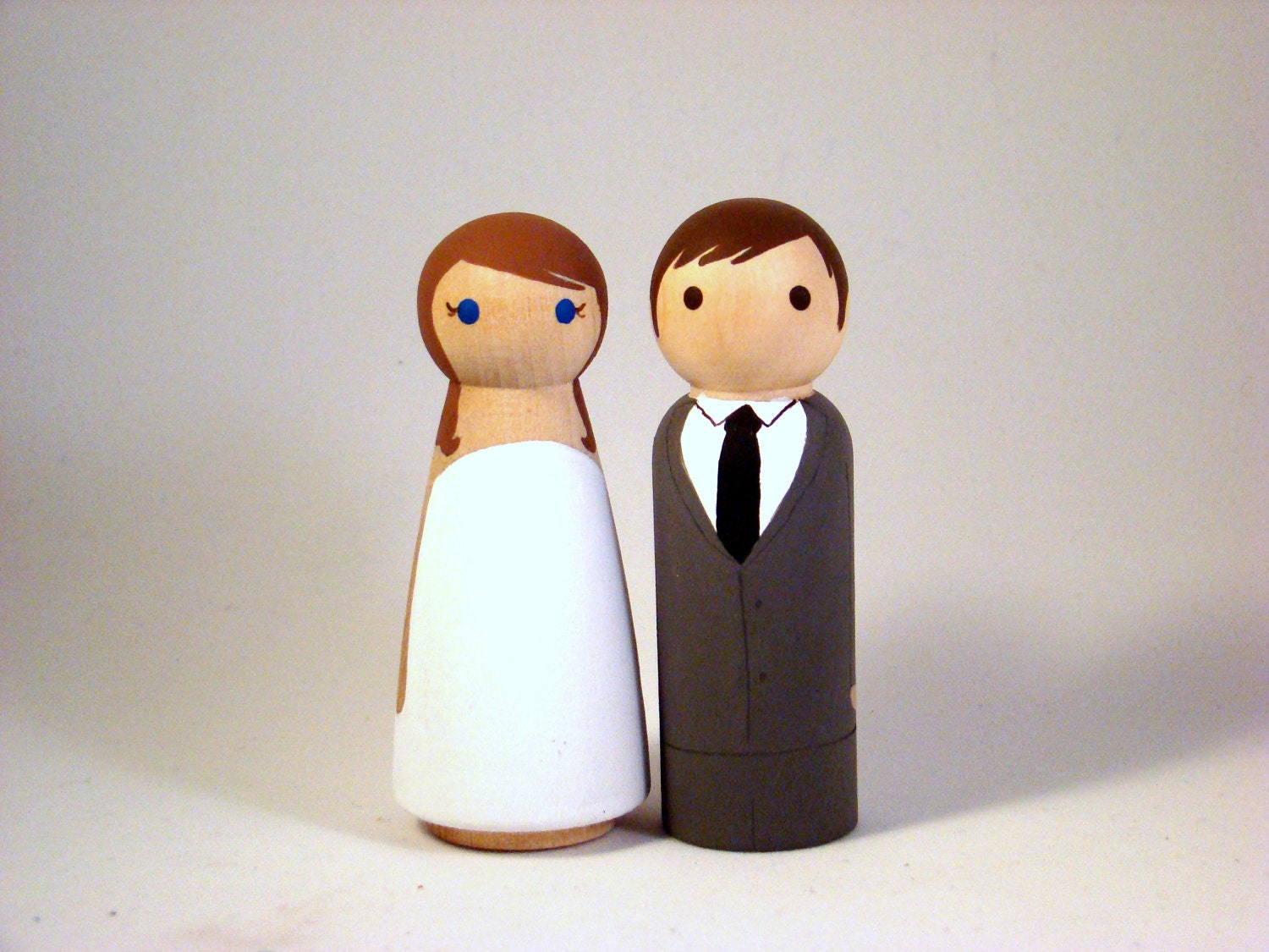 SEMI Custom Peg Doll Wedding Cake Toppers - Ship in 2 weeks