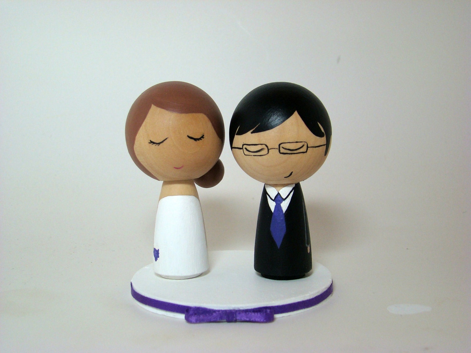 Custom Mini Kokeshi Wedding Cake Toppers