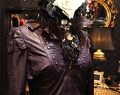 Venetian Costume Corset Luxury Bespoke Leather Dress Coat
