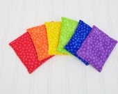 Easter Basket Gift Bean Bag Sensory Toy Rainbow Colors for Boy or Girl, Montessori Toy