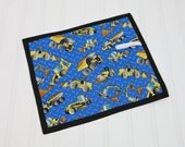 Toy for Boy Chalkboard Mat Reusable Art Toy, Blue Yellow Construction Vechicles