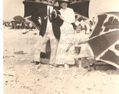 Fanciful Fun on the Beach Photo Vintage Photograph, Photo