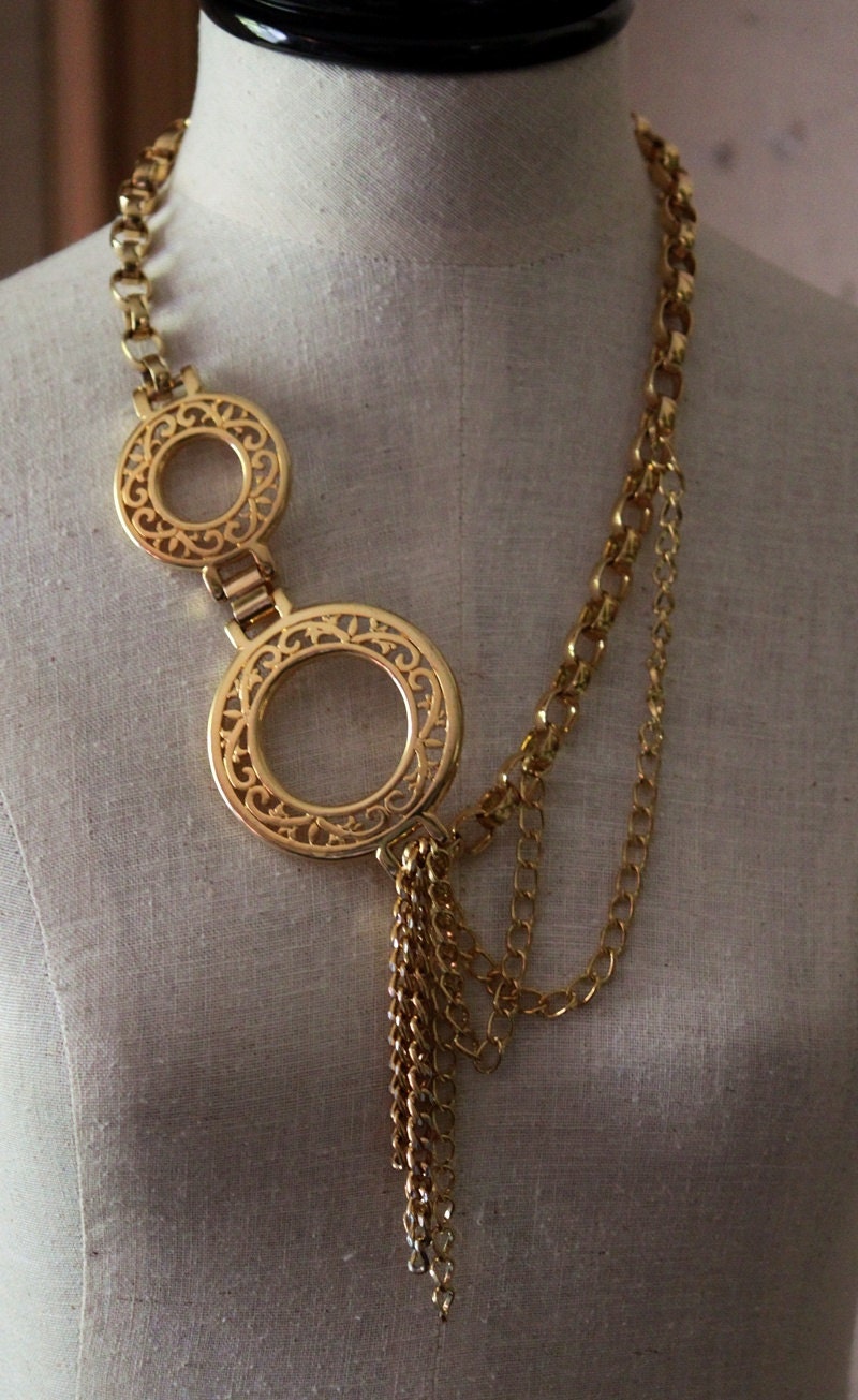 CHAINS, CHAINS, CHAINS  Repurposed Chain Statement Necklace