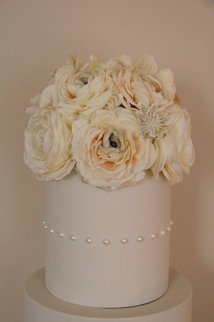 Vintage Inspired Floral Cake Topper