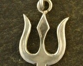 Sterling Silver Trident Pendant on Sterling Silver Chain.