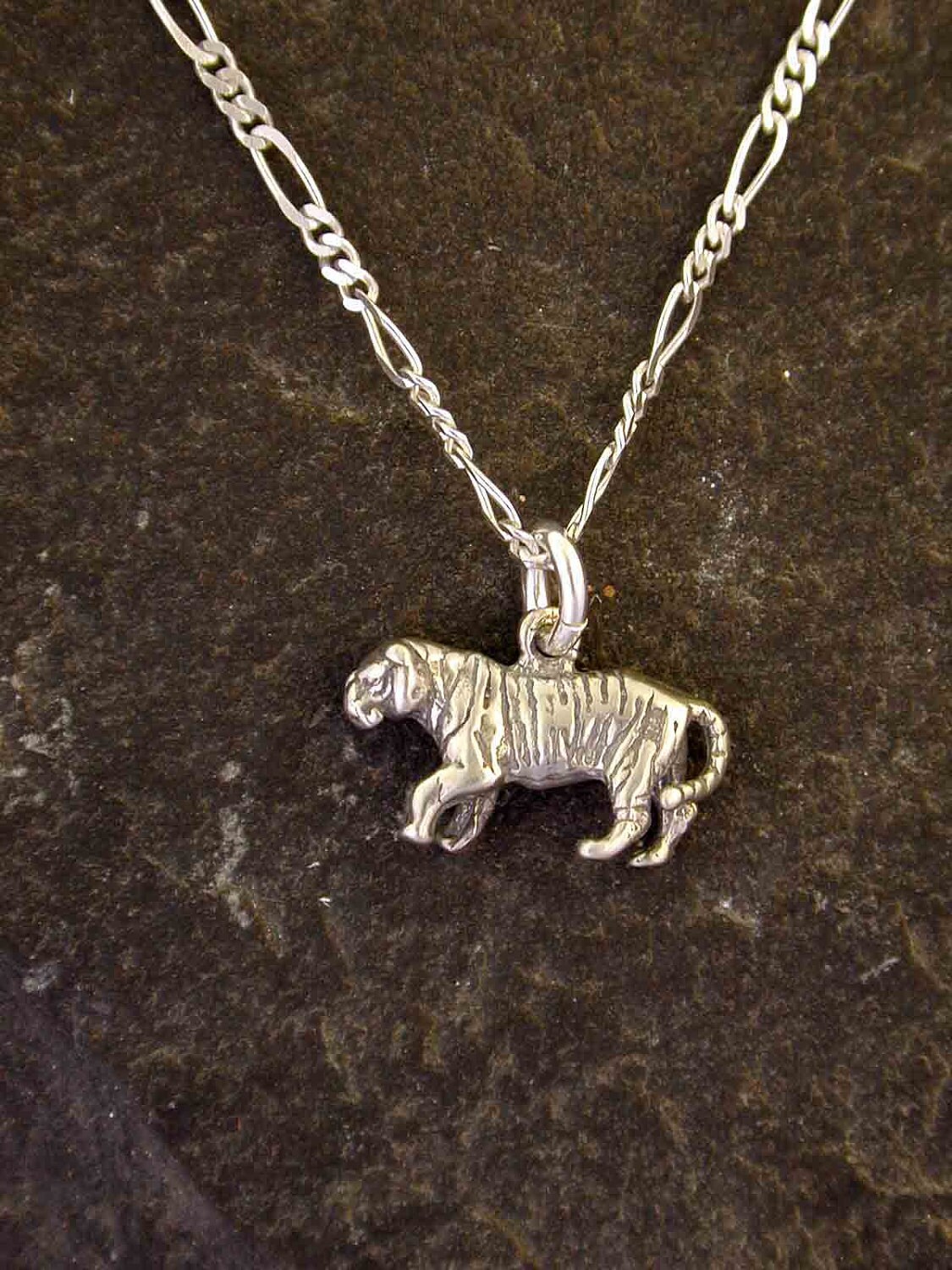 Sterling Silver Tiger Pendant on a Sterling Silver by peteconder