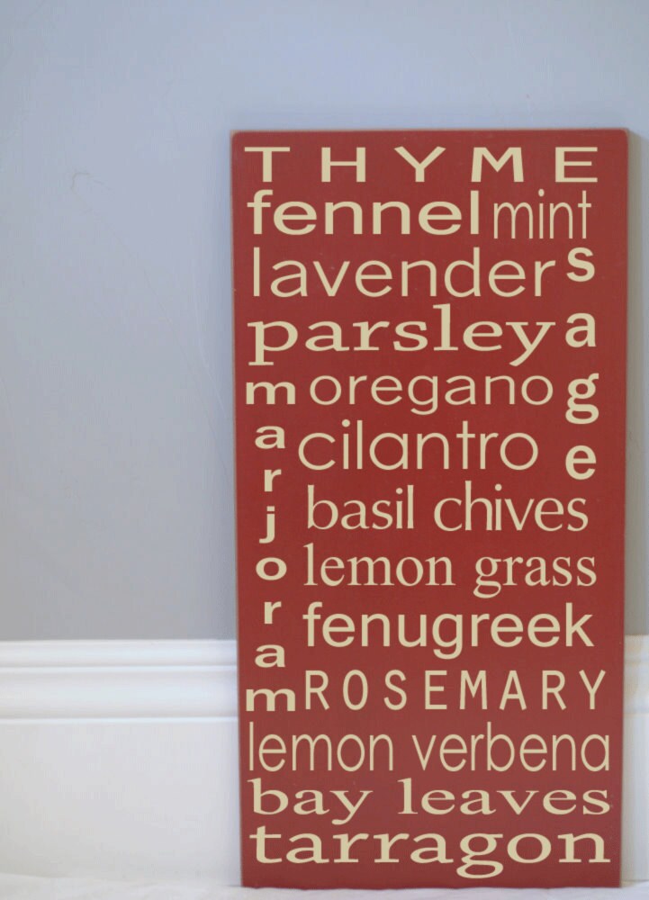 herb word art on Etsy, a global handmade and vintage marketplace.