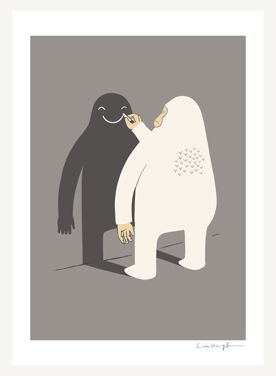 Smile My Shadow - A4 Print