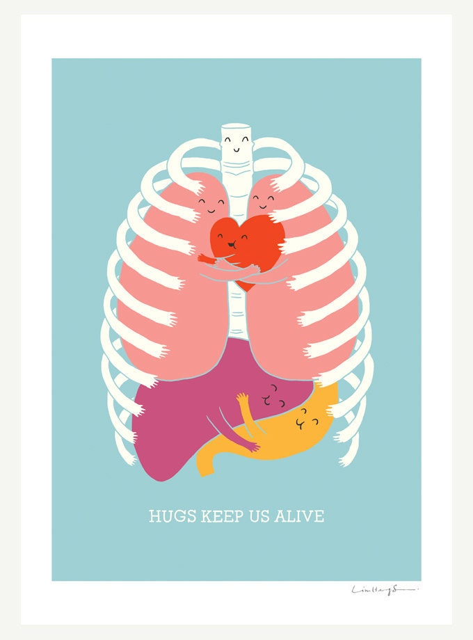 Hugs Keep Us Alive - Art Print