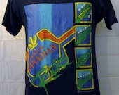 Vintage Epic 80s MOLSON CANADIAN BEER Guitar Rock Graphic Party Black Small T-Shirt