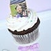 One Dozen Zebra Lavender Photo Cupcake Keepsakes Party Toppers Favors