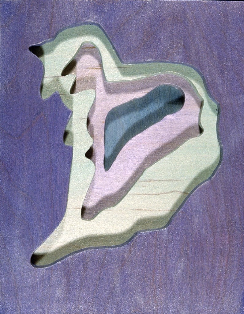 Petrified Forest, Near Cow Wash, Acrylic on Birch Plywood