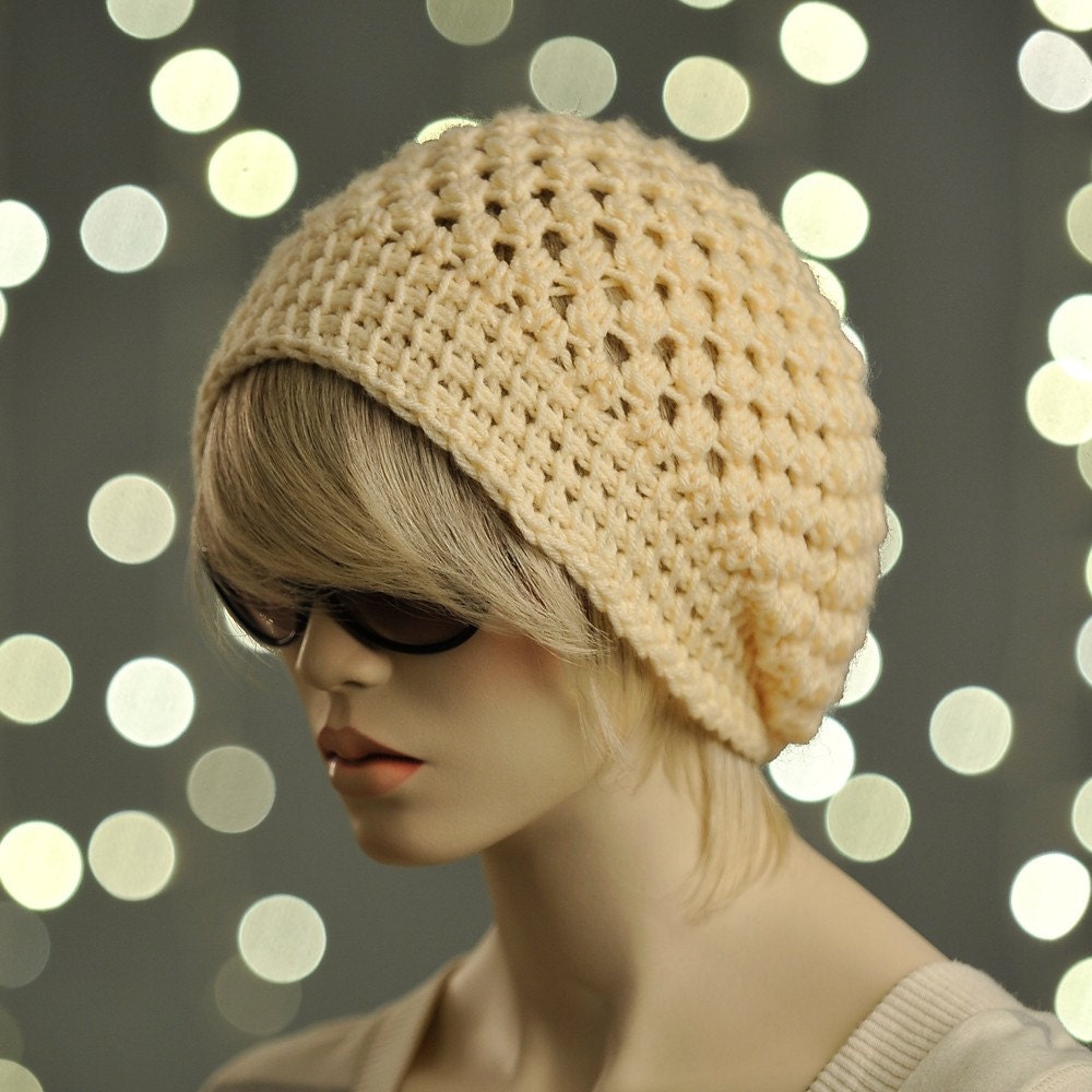 Slouchy Hat in Cream
