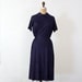 1940s Navy Dress // Vintage 40s Dress