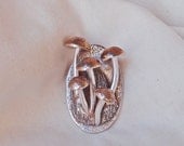 Fine Silver Mushroom Large Pendant for Men OOAK Handmade