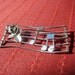 Sterling Vintage Music and Roses Jewelry Brooch marked Bond Boyd - sterling silver - pin back brooch