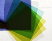 Origami Paper - Caribbean Ocean - Translucent Origami Paper - Medium Sized