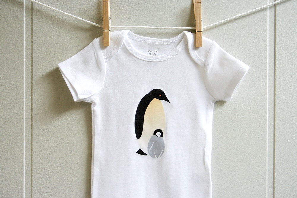Penguin baby onesie. Short or long sleeve. Your choice of size.