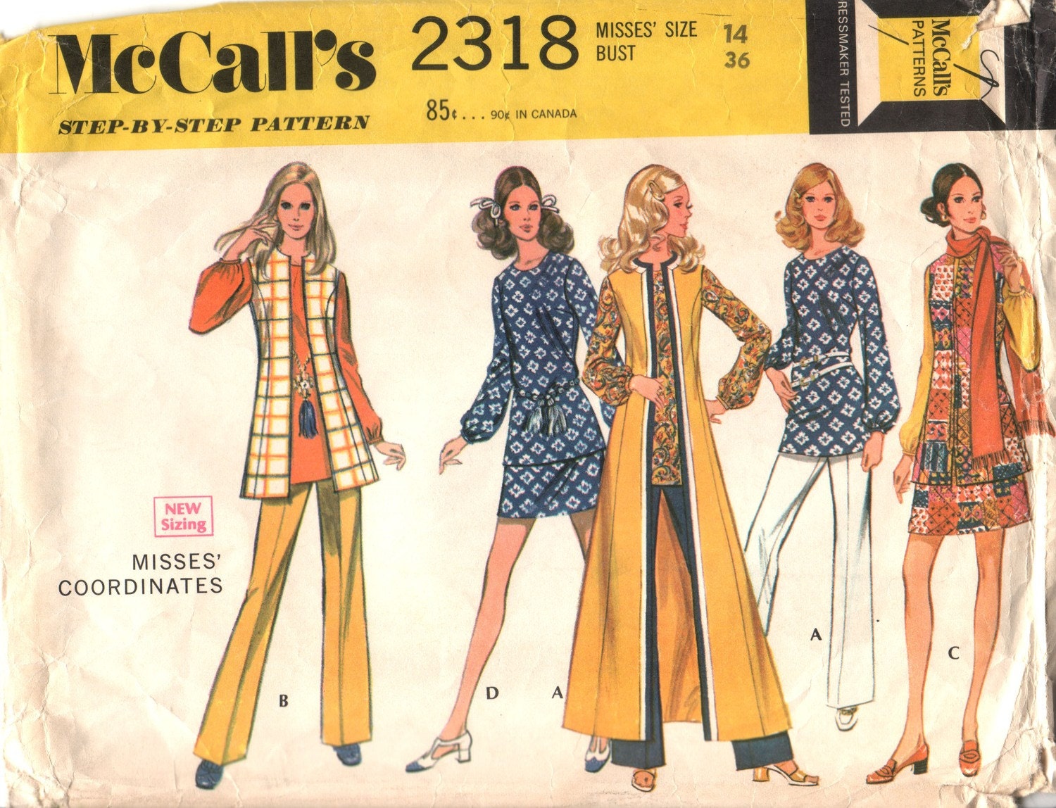 Vintage 70s Sewing Pattern MAXI VEST by HoneymoonBus on Etsy