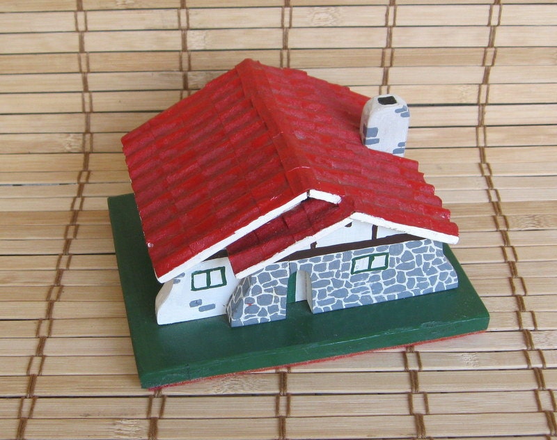 Vintage Wooden Mid Century Modern Home Model