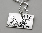 Your Child's Artwork in 925-silver...Made to order... Custom personalized