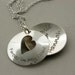 Forever In My Heart - Personalized inspirational quote ... locket style ... LOVE 925-silver ... with you name/s and date/s