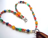 Colorful Eyeglass Holder, Multicolored Gemstone Necklace, Gemstone Eyeglass Holder, Lariat