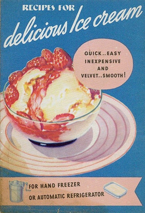 Vintage Cookbook 1930s Jello Ice Cream Recipes by CookbookMaven