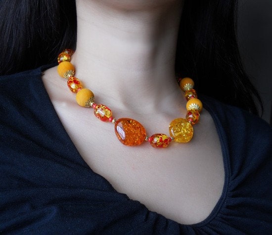 Vivid Orange Necklace