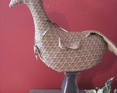 Vintage look PeaHen - Vintage Prim Bird