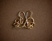 Petite Brass Twist Earrings