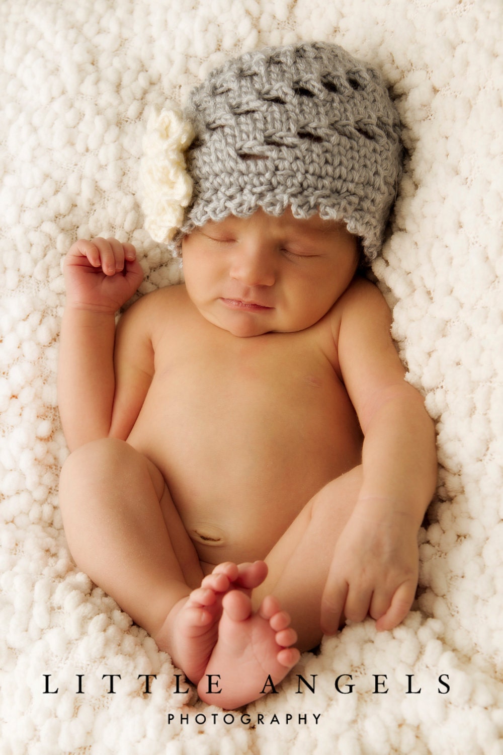 Pinwheel Beanie Hat and Flower Crochet Pattern (399)