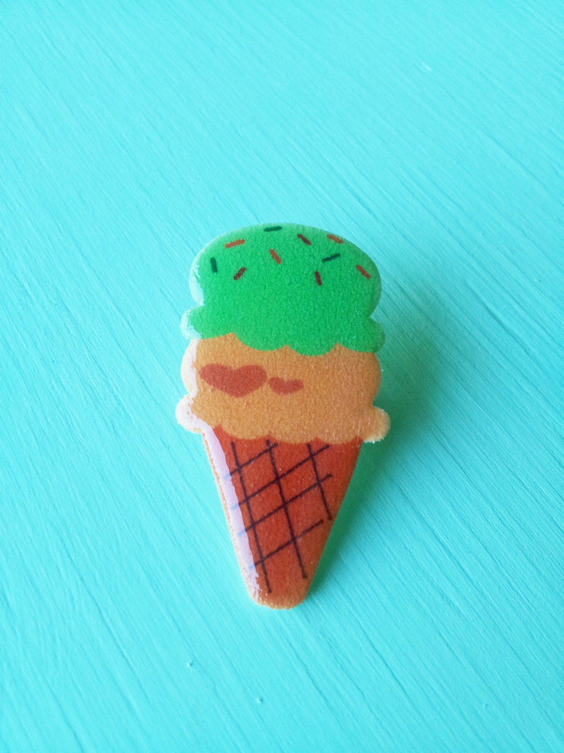 Two Scoops of Ice Cream Brooch