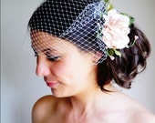 Birdcage Veil Wedding Veil Ivory White Single Comb