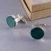 Green Cuff Links - Handmade Round Green Jade Cuff Links for Men or Women - Gifts for Groomsmen - Gifts Under 50 - Ready to Ship