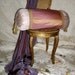 Large All Silk Handmade OOAK Down Filled Bolster Pillow With Vintage Gold Trim and Gold Tassels