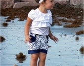 Sailor Shorts: Sailor Shorts PDF Sewing Pattern, Girls Shorts PDF Sewing Pattern, Baby & Toddler Shorts PDF Sewing Pattern