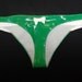 Artifice Christmas Small Green w/ White pleats & Bow PVC basic underwear (Artifice Clothing photoshoot sample)