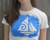 Brisk Wind Sailboat T-Shirt, Organic Cotton