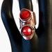 Armor knuckle Wide ring copper garnet