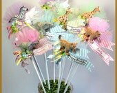 Baby Animal Wand Birthday Flag