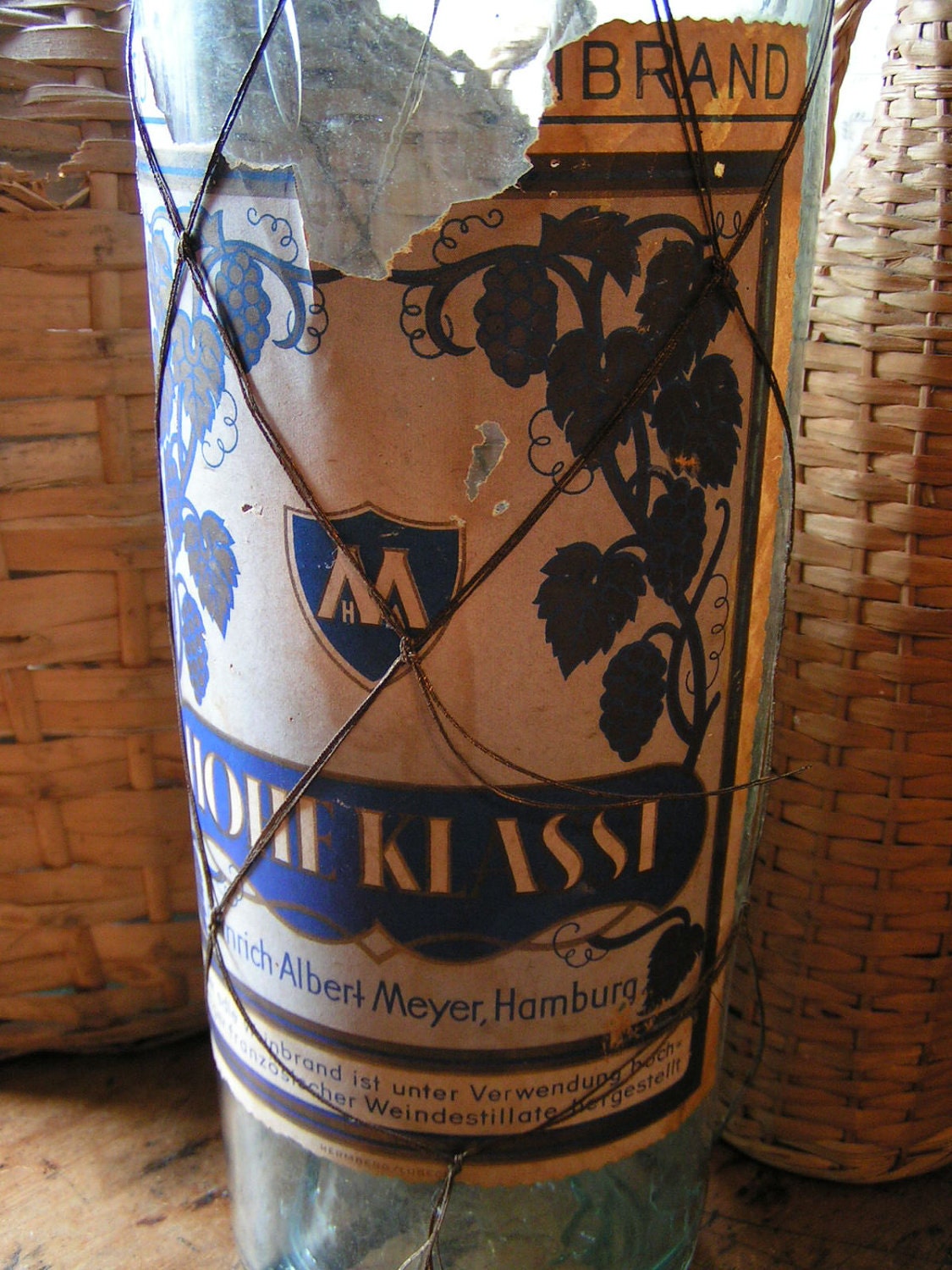 Huge Vintage German Wine Bottle