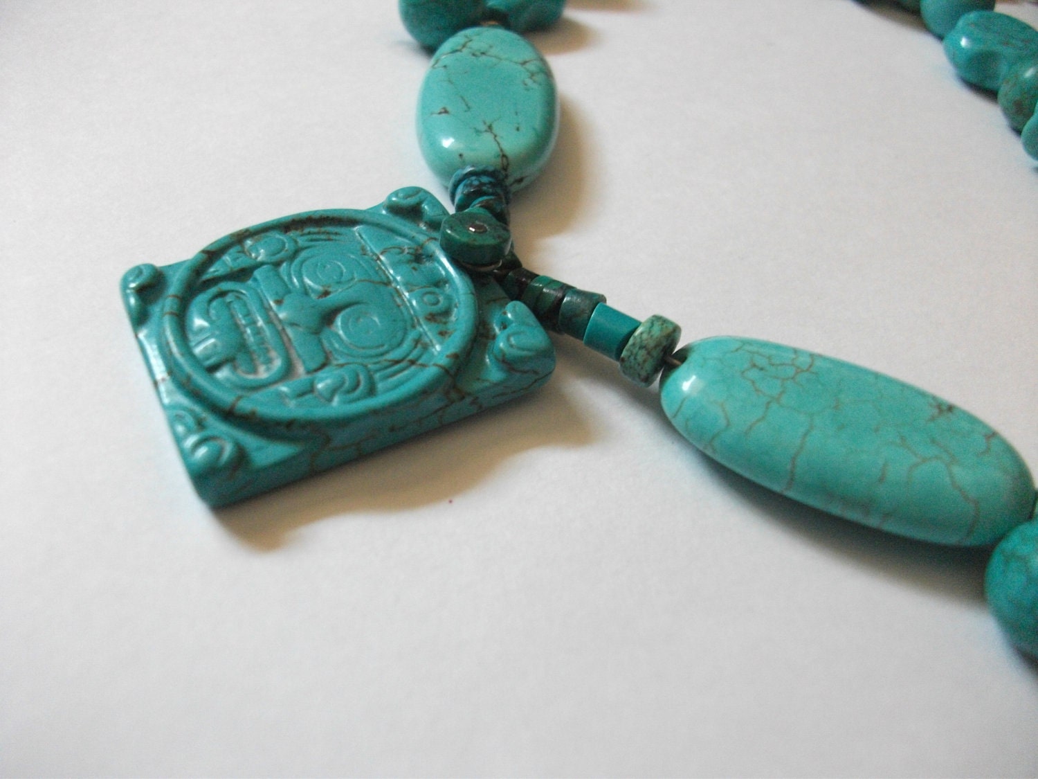 The Mayan Necklace Natural Stone Jewelry by treasuresnew2u